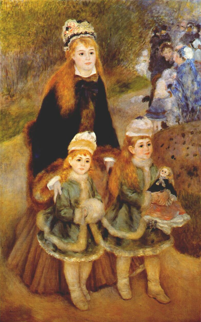 Mother and children. La Promenade 1875